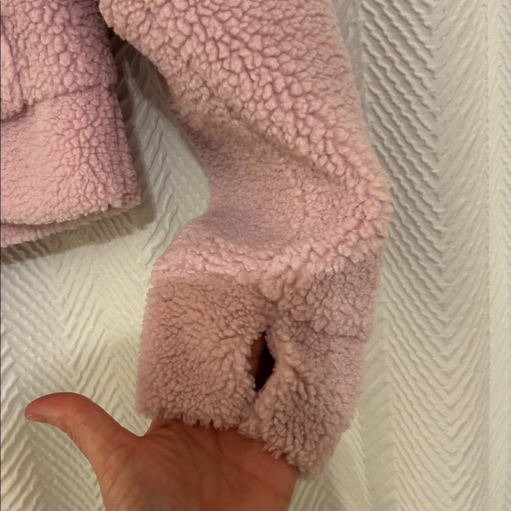 Lululemon Cozy Pink Tumbled Fleece Half Zip Pullover - Picture 4 of 7